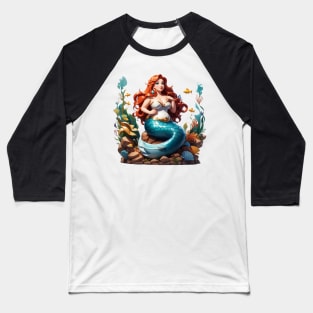 Pretty plus Size Mermaid Baseball T-Shirt